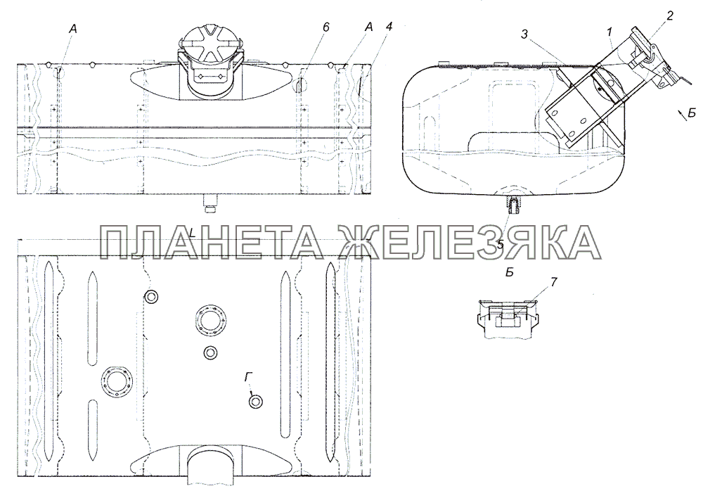 5320-1101010-10 Бак топливный (250 л) КамАЗ-4308 (2008)